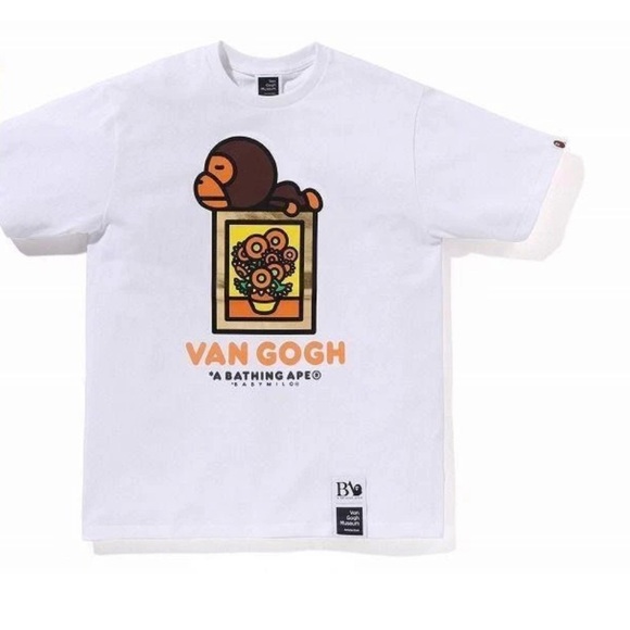A Bathing Ape | Van Gogh | Baby Milo | Graphic T-Shirt | Medium | New - Picture 1 of 8